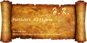 Hatházi Kiliána névjegykártya